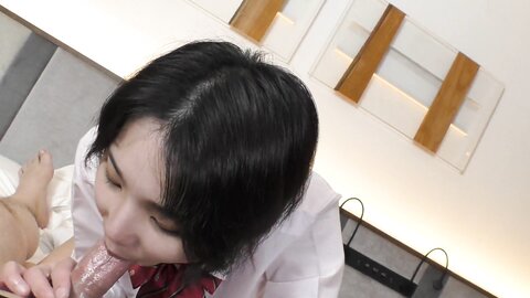 Ejaculation In Mouth With Handjob Blowjob While Feeling Shy