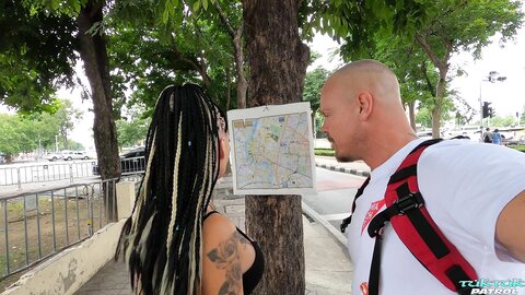 Tattooed Porn Model Blows Bubbles And Hard Cock