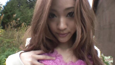 Cute Asian Girl Gets Her Pussy Fingered Outside And Sucks Dick To Get C