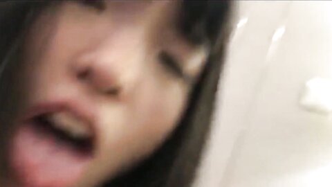 Chinese hairless pussy girlfriend hard fuck and CUM on the FACE