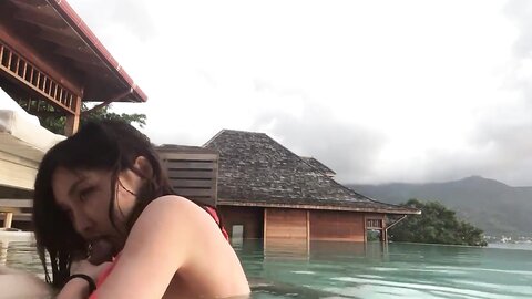 Asian Couple 21 (Suck and fuck in a pool)