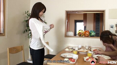 Japanese Brunette Jun Kusanagi And Yuri Aine Are Naked In The Living Room Uncensored