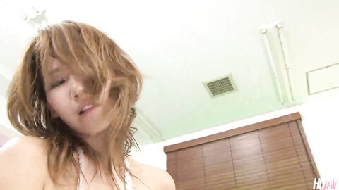 Delicate Japanese Babe Akiho Nishimura Rides Her Way To Creampie