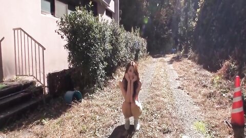 Japanese Girl Satisfies Her Bush With A Toy Outside After Sucking Guy Dick In The Car